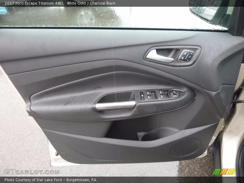White Gold / Charcoal Black 2017 Ford Escape Titanium 4WD