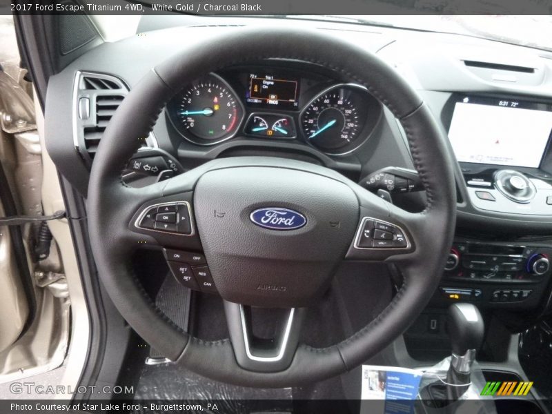 White Gold / Charcoal Black 2017 Ford Escape Titanium 4WD