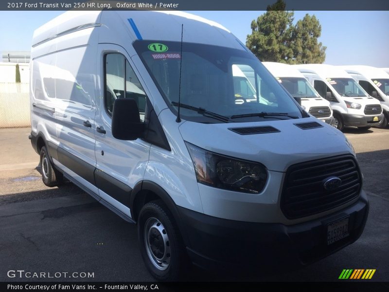 Oxford White / Pewter 2017 Ford Transit Van 250 HR Long