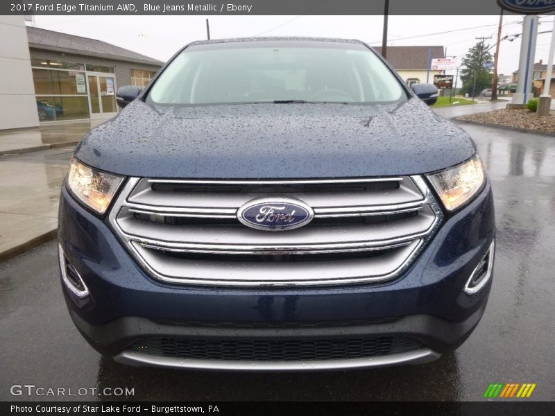 Blue Jeans Metallic / Ebony 2017 Ford Edge Titanium AWD