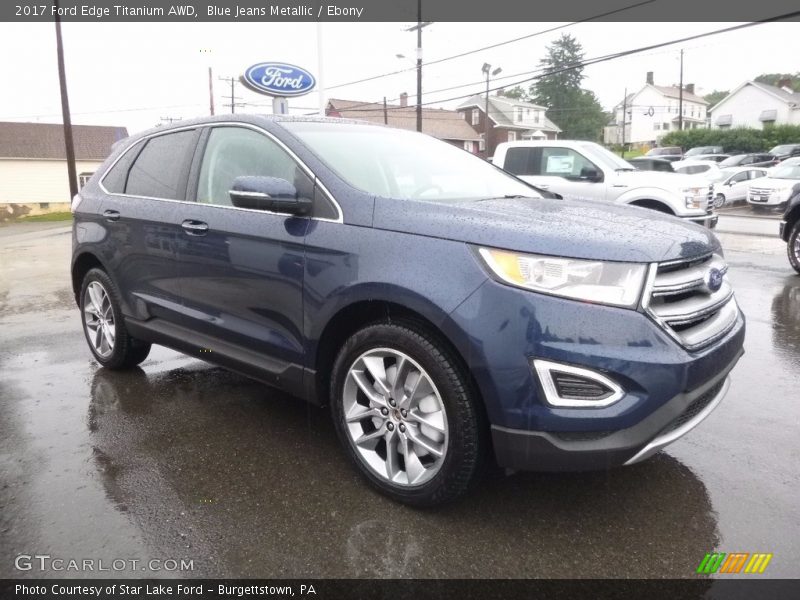 Blue Jeans Metallic / Ebony 2017 Ford Edge Titanium AWD