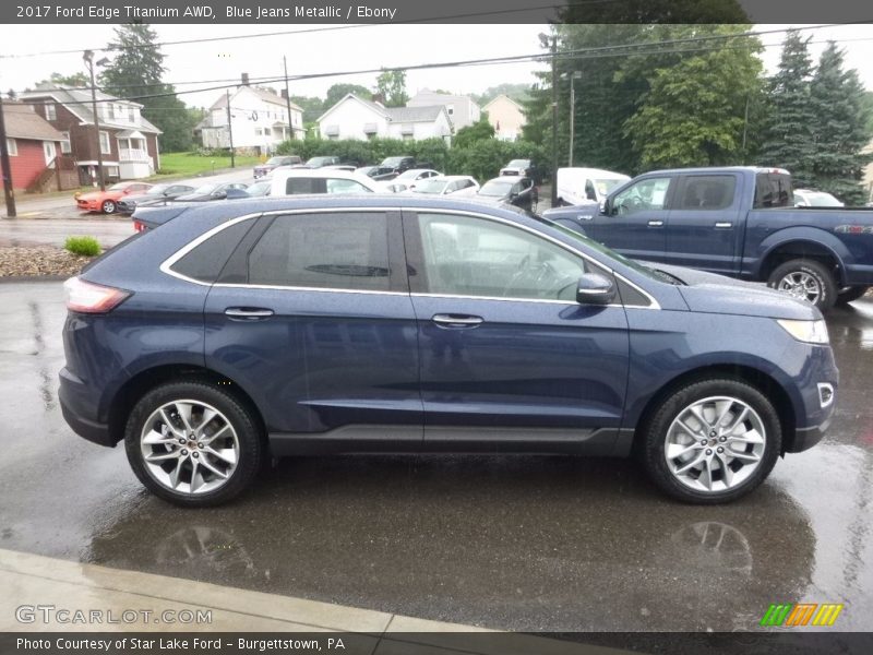 Blue Jeans Metallic / Ebony 2017 Ford Edge Titanium AWD