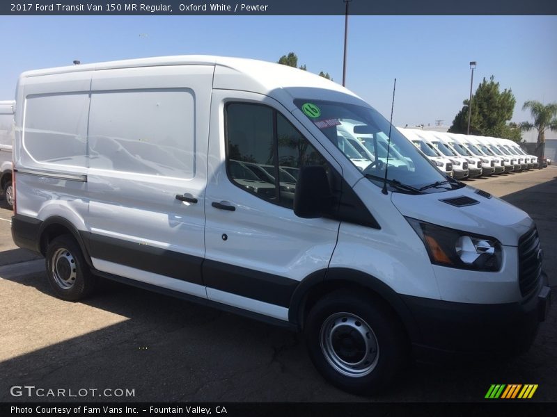 Oxford White / Pewter 2017 Ford Transit Van 150 MR Regular