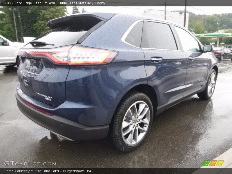 Blue Jeans Metallic / Ebony 2017 Ford Edge Titanium AWD