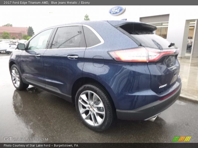 Blue Jeans Metallic / Ebony 2017 Ford Edge Titanium AWD
