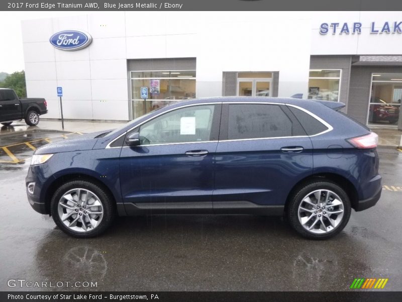 Blue Jeans Metallic / Ebony 2017 Ford Edge Titanium AWD