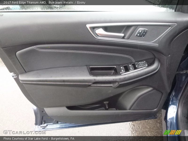 Blue Jeans Metallic / Ebony 2017 Ford Edge Titanium AWD