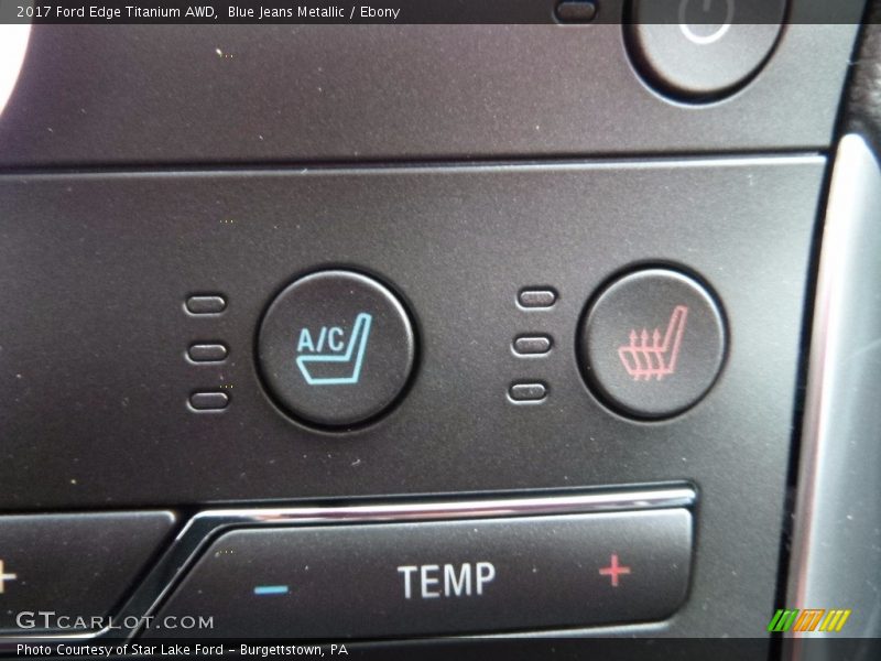 Blue Jeans Metallic / Ebony 2017 Ford Edge Titanium AWD