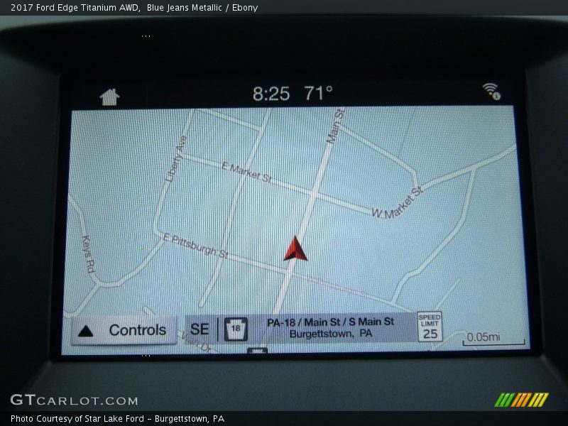 Blue Jeans Metallic / Ebony 2017 Ford Edge Titanium AWD