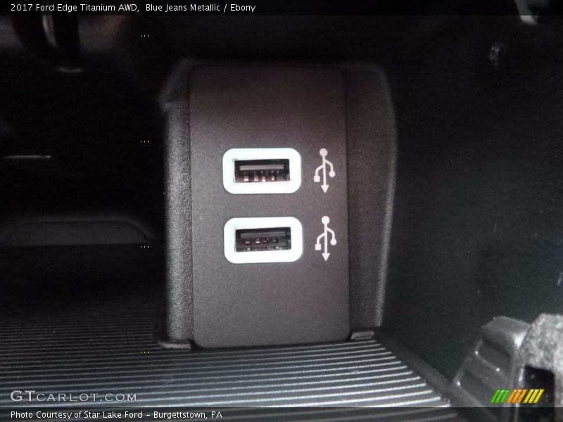 Blue Jeans Metallic / Ebony 2017 Ford Edge Titanium AWD