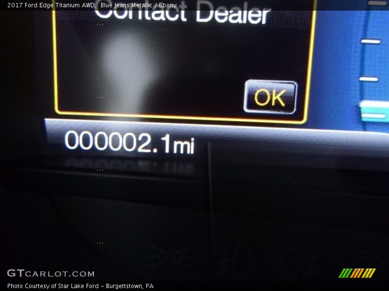 Blue Jeans Metallic / Ebony 2017 Ford Edge Titanium AWD