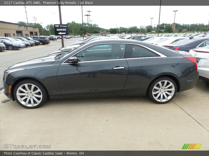 Phantom Gray Metallic / Jet Black 2017 Cadillac ATS AWD