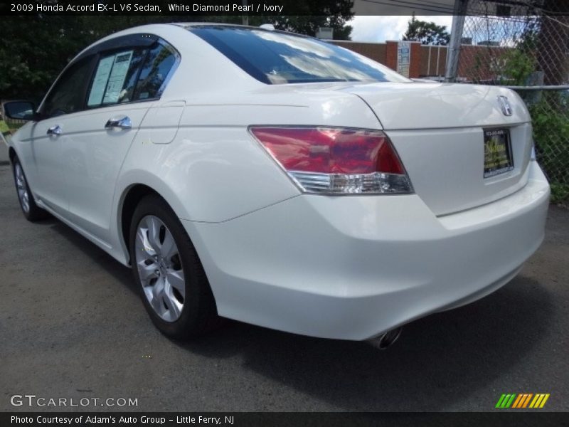 White Diamond Pearl / Ivory 2009 Honda Accord EX-L V6 Sedan