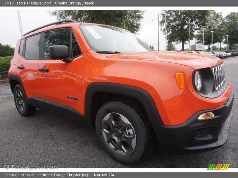 Omaha Orange / Black 2017 Jeep Renegade Sport