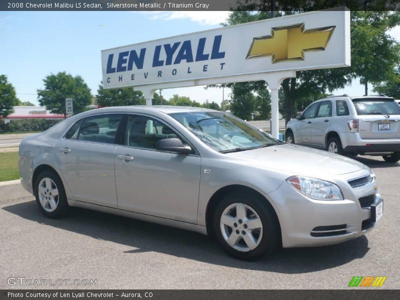 Silverstone Metallic / Titanium Gray 2008 Chevrolet Malibu LS Sedan