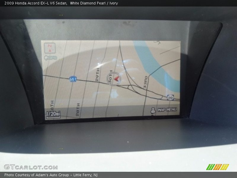 White Diamond Pearl / Ivory 2009 Honda Accord EX-L V6 Sedan