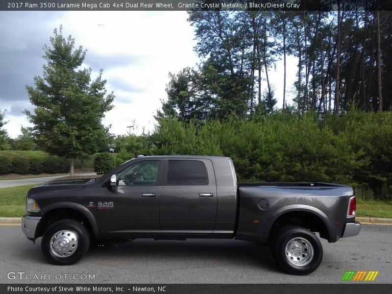 Granite Crystal Metallic / Black/Diesel Gray 2017 Ram 3500 Laramie Mega Cab 4x4 Dual Rear Wheel