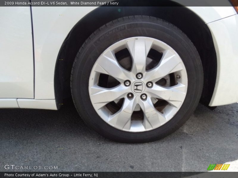 White Diamond Pearl / Ivory 2009 Honda Accord EX-L V6 Sedan