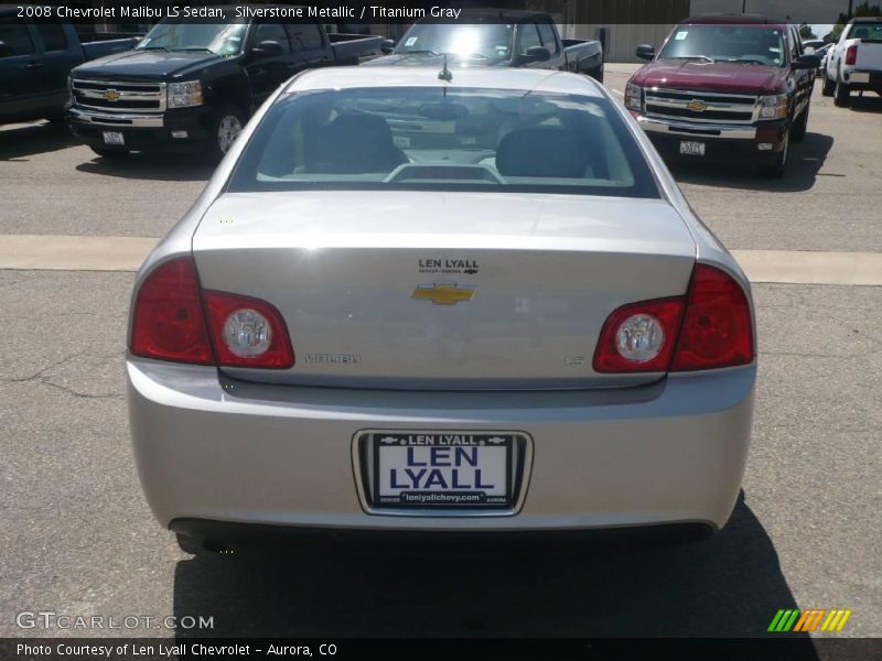 Silverstone Metallic / Titanium Gray 2008 Chevrolet Malibu LS Sedan