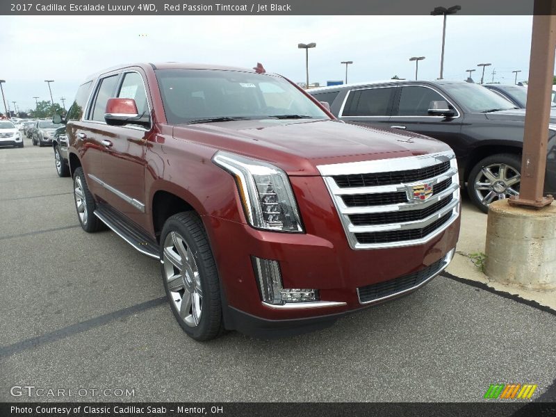 Red Passion Tintcoat / Jet Black 2017 Cadillac Escalade Luxury 4WD