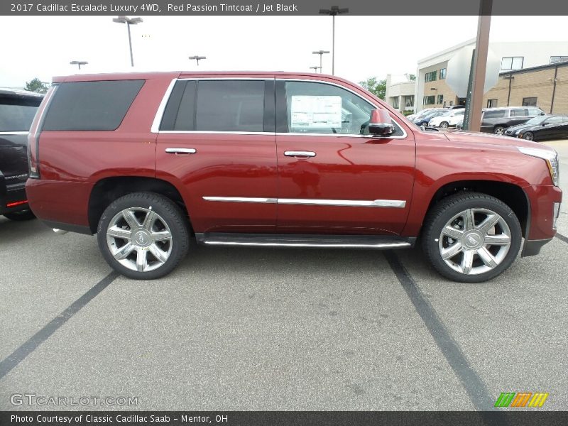 Red Passion Tintcoat / Jet Black 2017 Cadillac Escalade Luxury 4WD