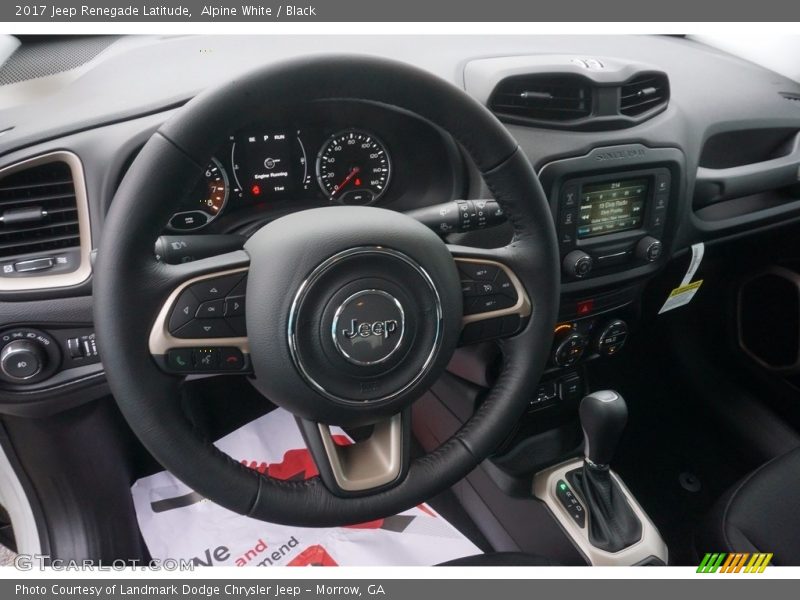 Alpine White / Black 2017 Jeep Renegade Latitude