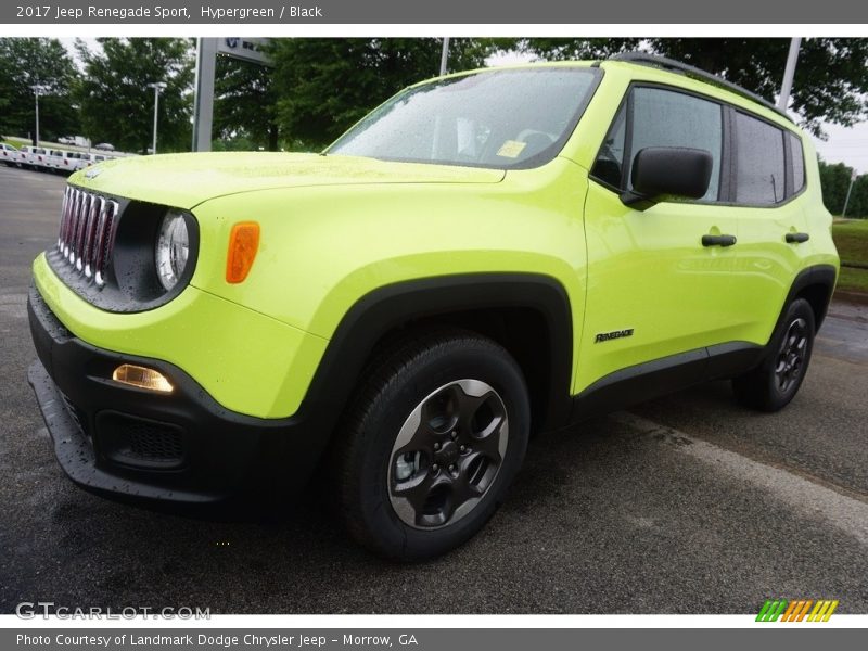 Hypergreen / Black 2017 Jeep Renegade Sport