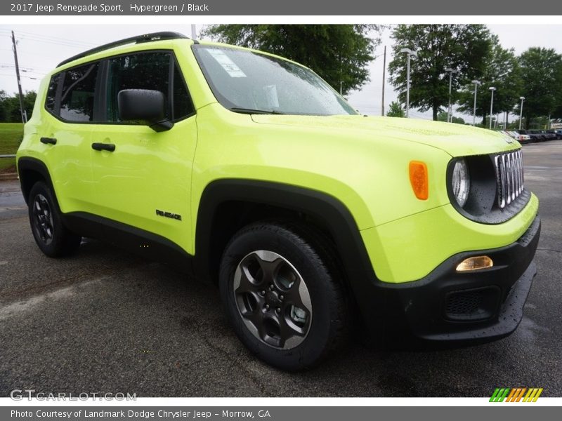 Hypergreen / Black 2017 Jeep Renegade Sport