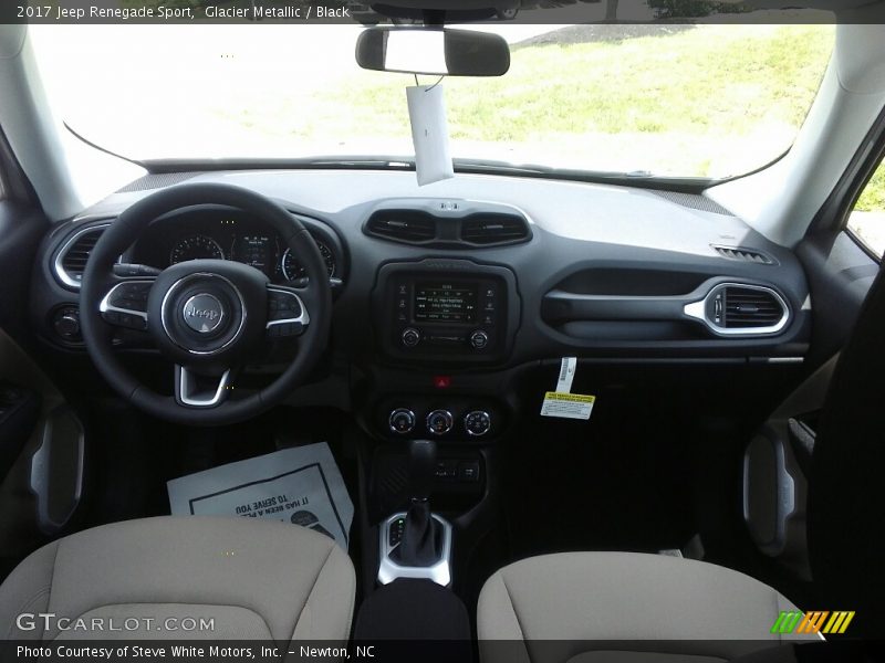 Glacier Metallic / Black 2017 Jeep Renegade Sport