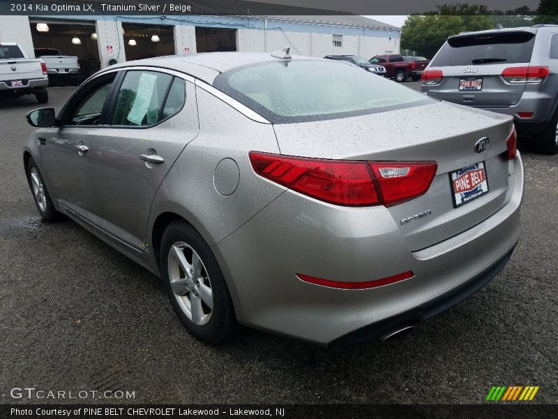 Titanium Silver / Beige 2014 Kia Optima LX