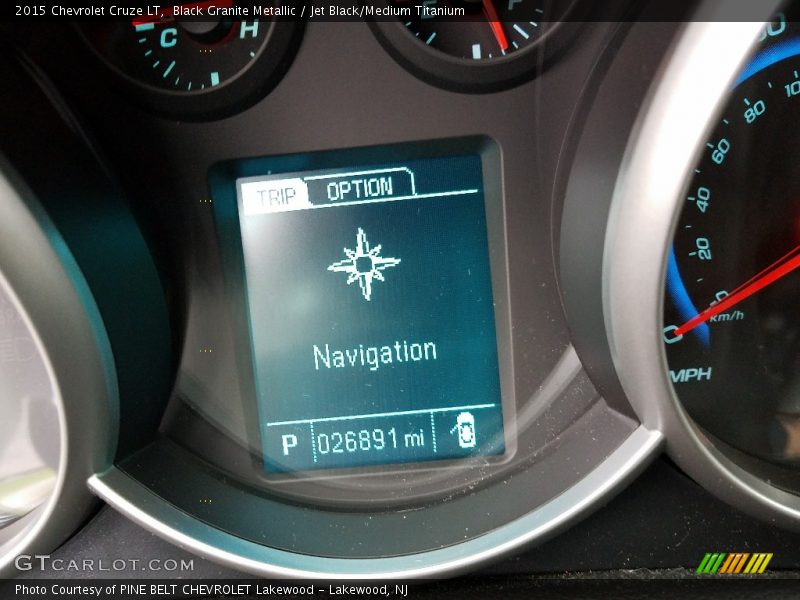 Black Granite Metallic / Jet Black/Medium Titanium 2015 Chevrolet Cruze LT