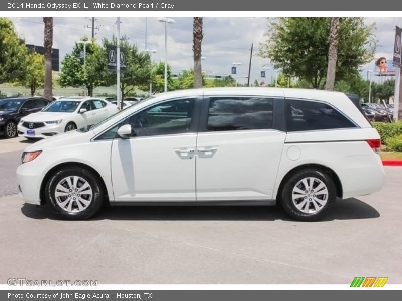 White Diamond Pearl / Gray 2014 Honda Odyssey EX-L