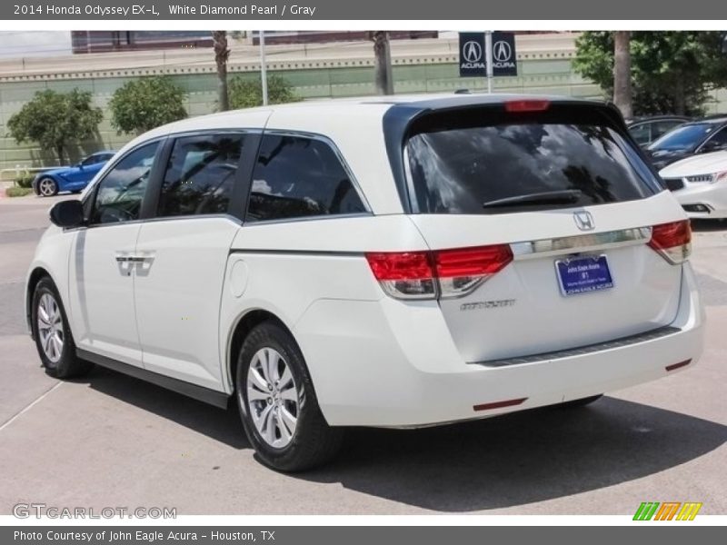 White Diamond Pearl / Gray 2014 Honda Odyssey EX-L