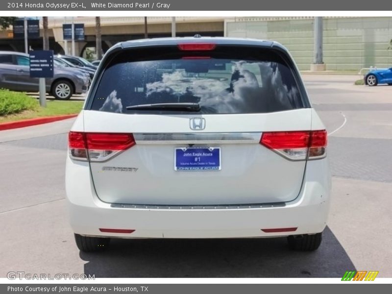 White Diamond Pearl / Gray 2014 Honda Odyssey EX-L