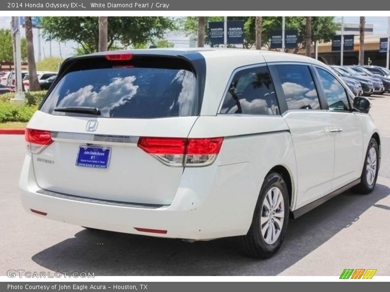 White Diamond Pearl / Gray 2014 Honda Odyssey EX-L
