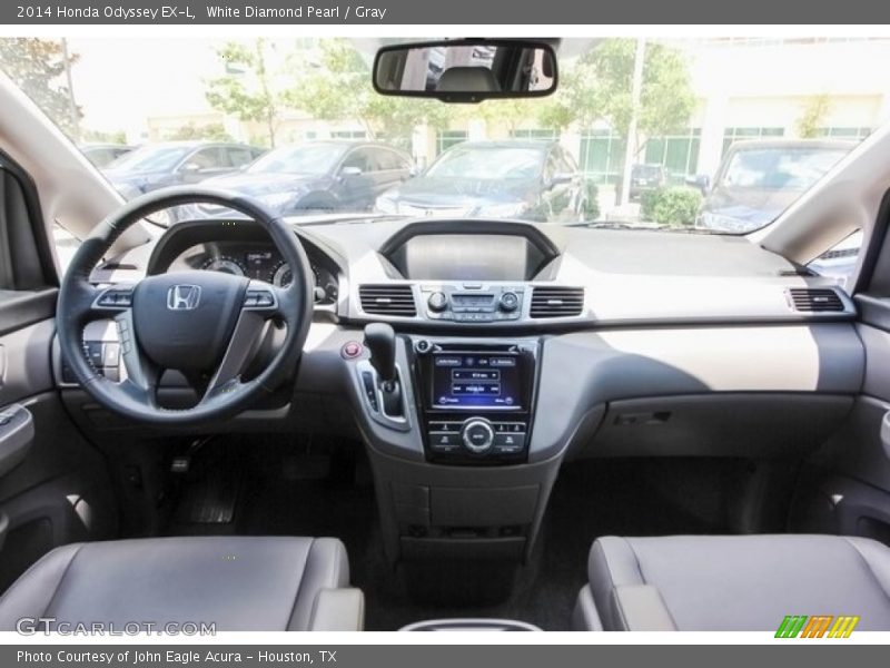White Diamond Pearl / Gray 2014 Honda Odyssey EX-L