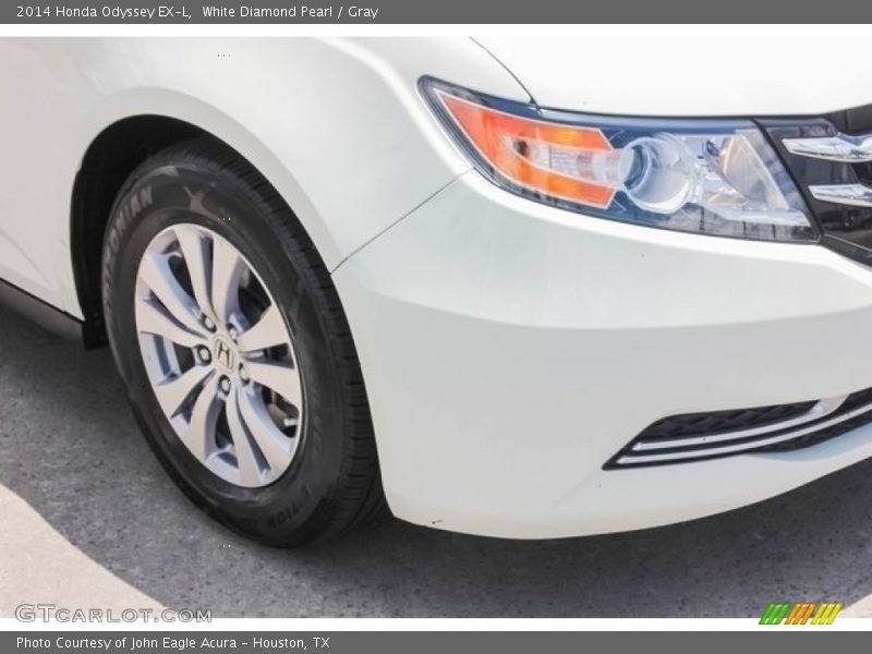 White Diamond Pearl / Gray 2014 Honda Odyssey EX-L