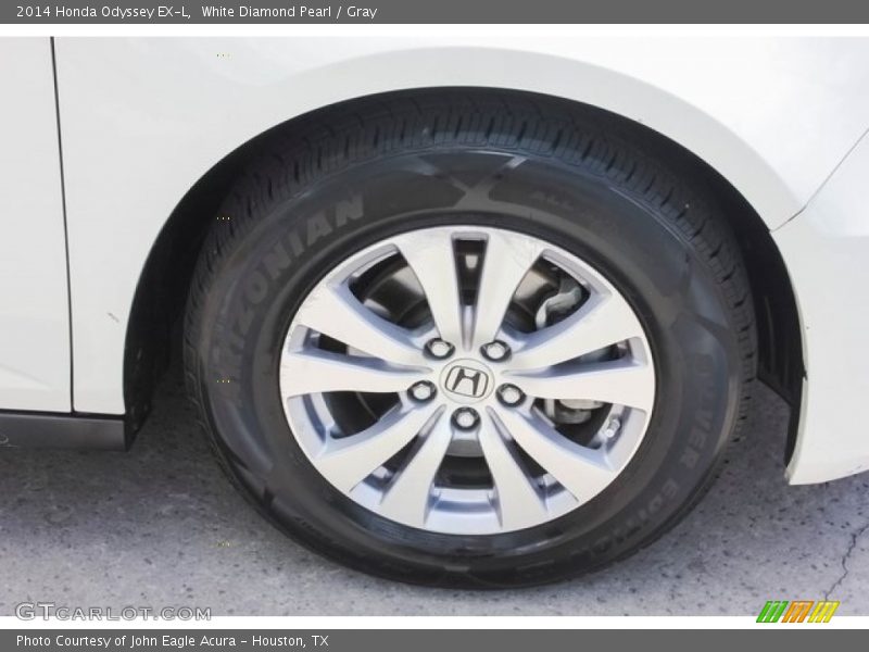 White Diamond Pearl / Gray 2014 Honda Odyssey EX-L