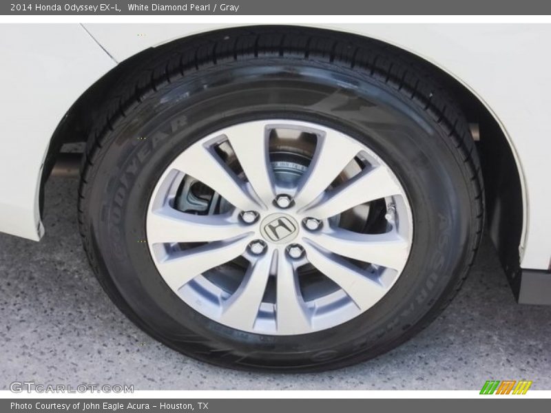 White Diamond Pearl / Gray 2014 Honda Odyssey EX-L