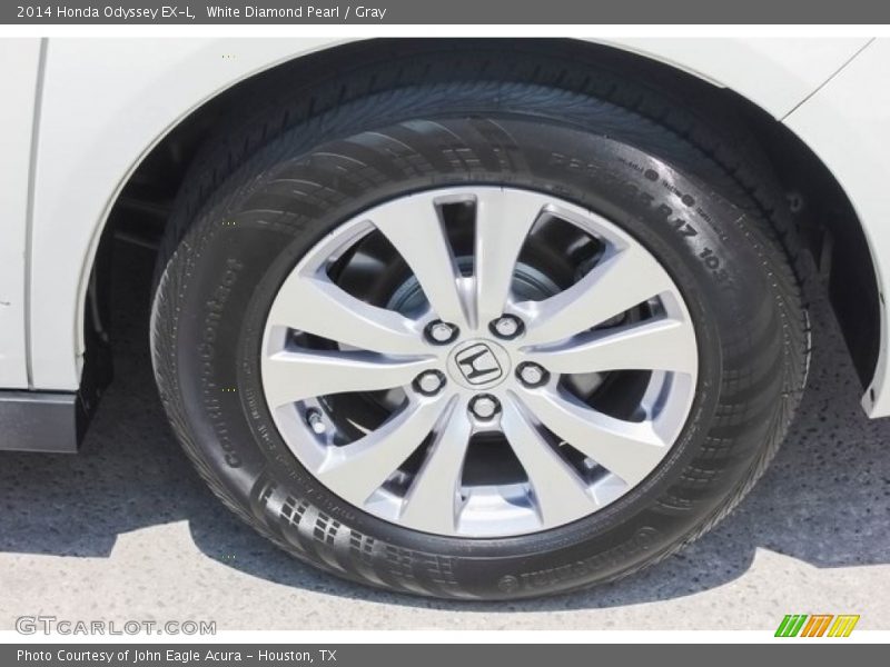 White Diamond Pearl / Gray 2014 Honda Odyssey EX-L