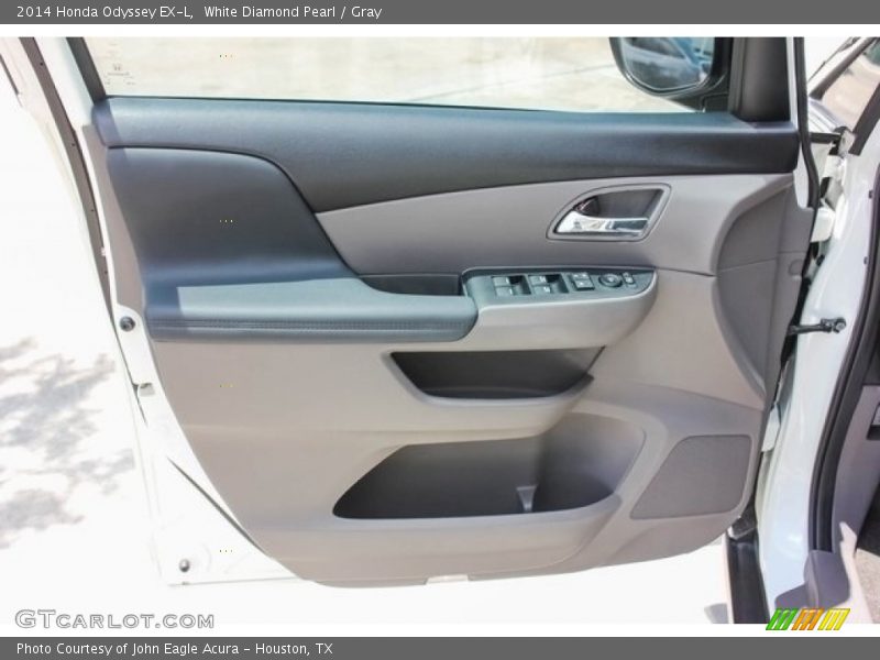 White Diamond Pearl / Gray 2014 Honda Odyssey EX-L