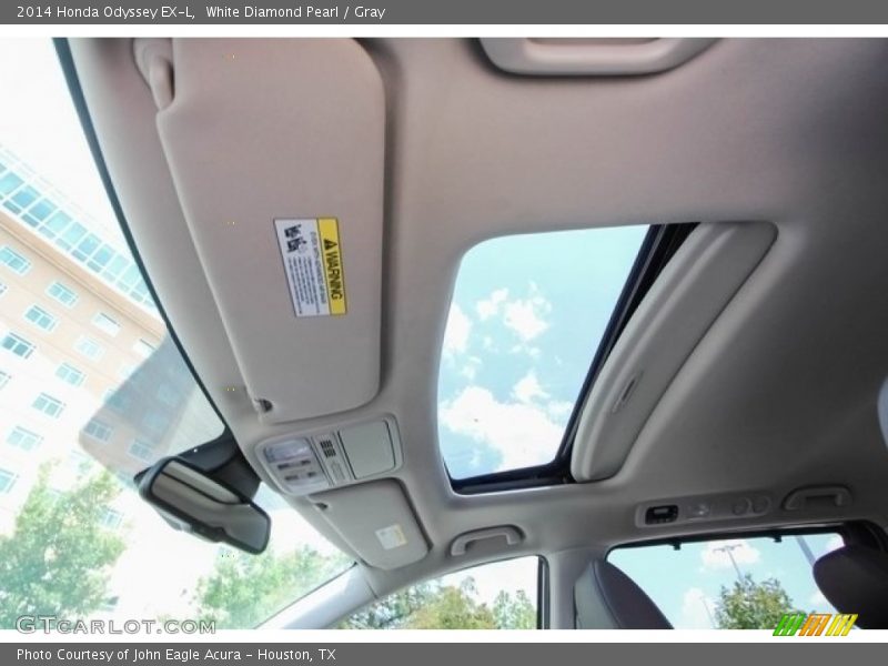 White Diamond Pearl / Gray 2014 Honda Odyssey EX-L