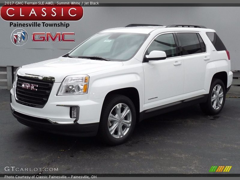 Summit White / Jet Black 2017 GMC Terrain SLE AWD