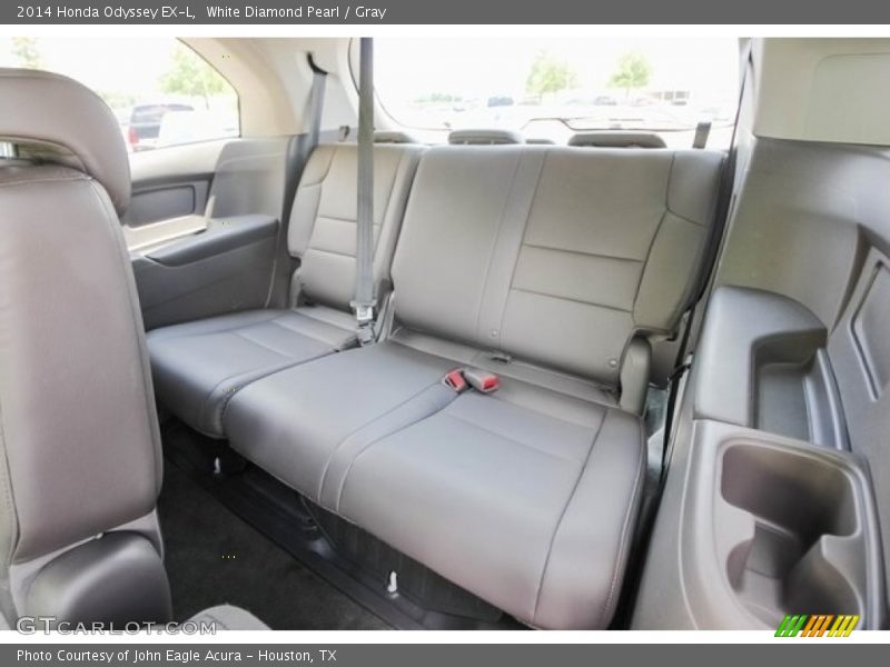 White Diamond Pearl / Gray 2014 Honda Odyssey EX-L