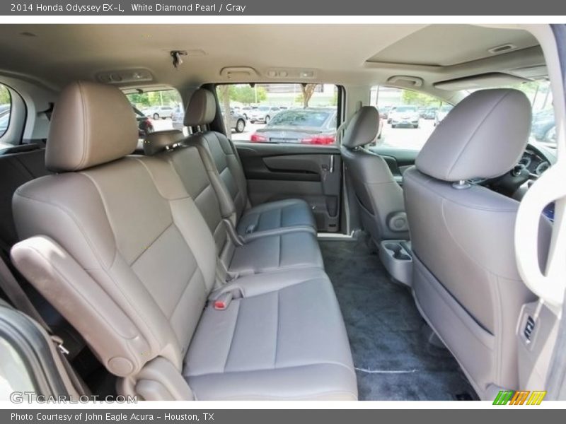 White Diamond Pearl / Gray 2014 Honda Odyssey EX-L