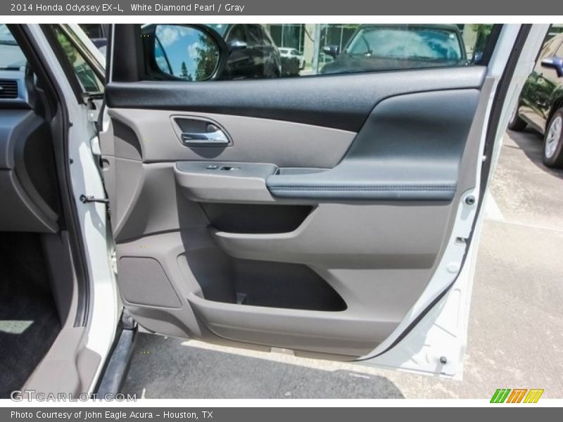 White Diamond Pearl / Gray 2014 Honda Odyssey EX-L