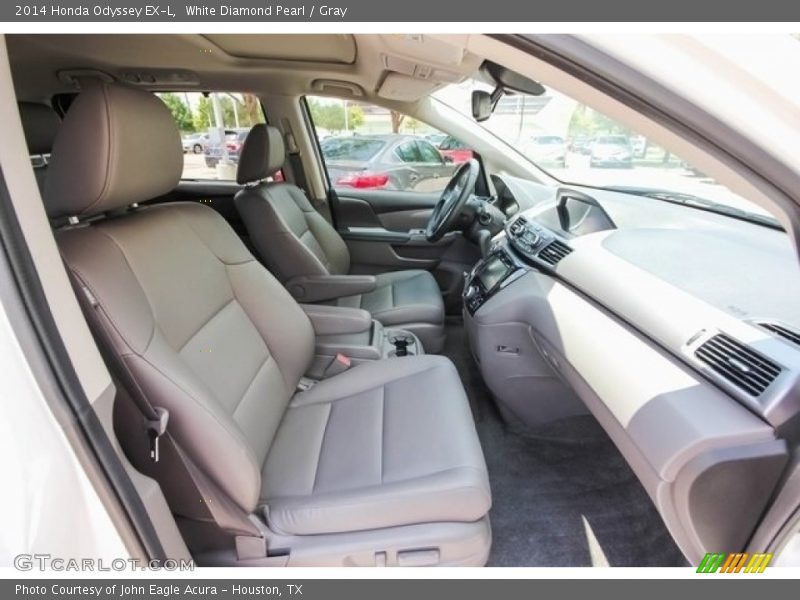 White Diamond Pearl / Gray 2014 Honda Odyssey EX-L