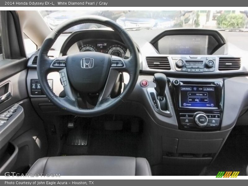 White Diamond Pearl / Gray 2014 Honda Odyssey EX-L