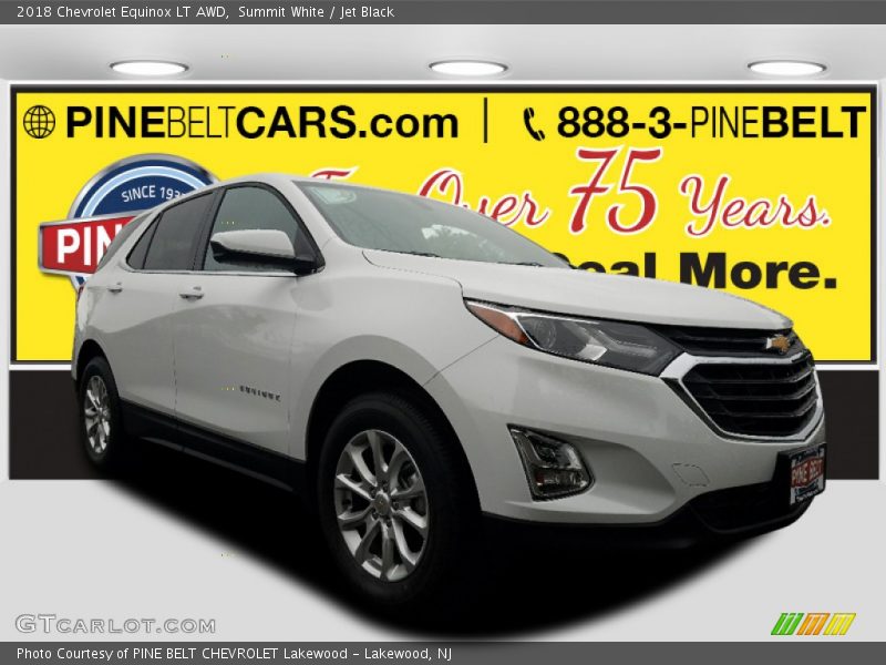 Summit White / Jet Black 2018 Chevrolet Equinox LT AWD