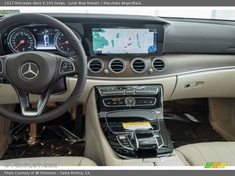 Lunar Blue Metallic / Macchiato Beige/Black 2017 Mercedes-Benz E 300 Sedan